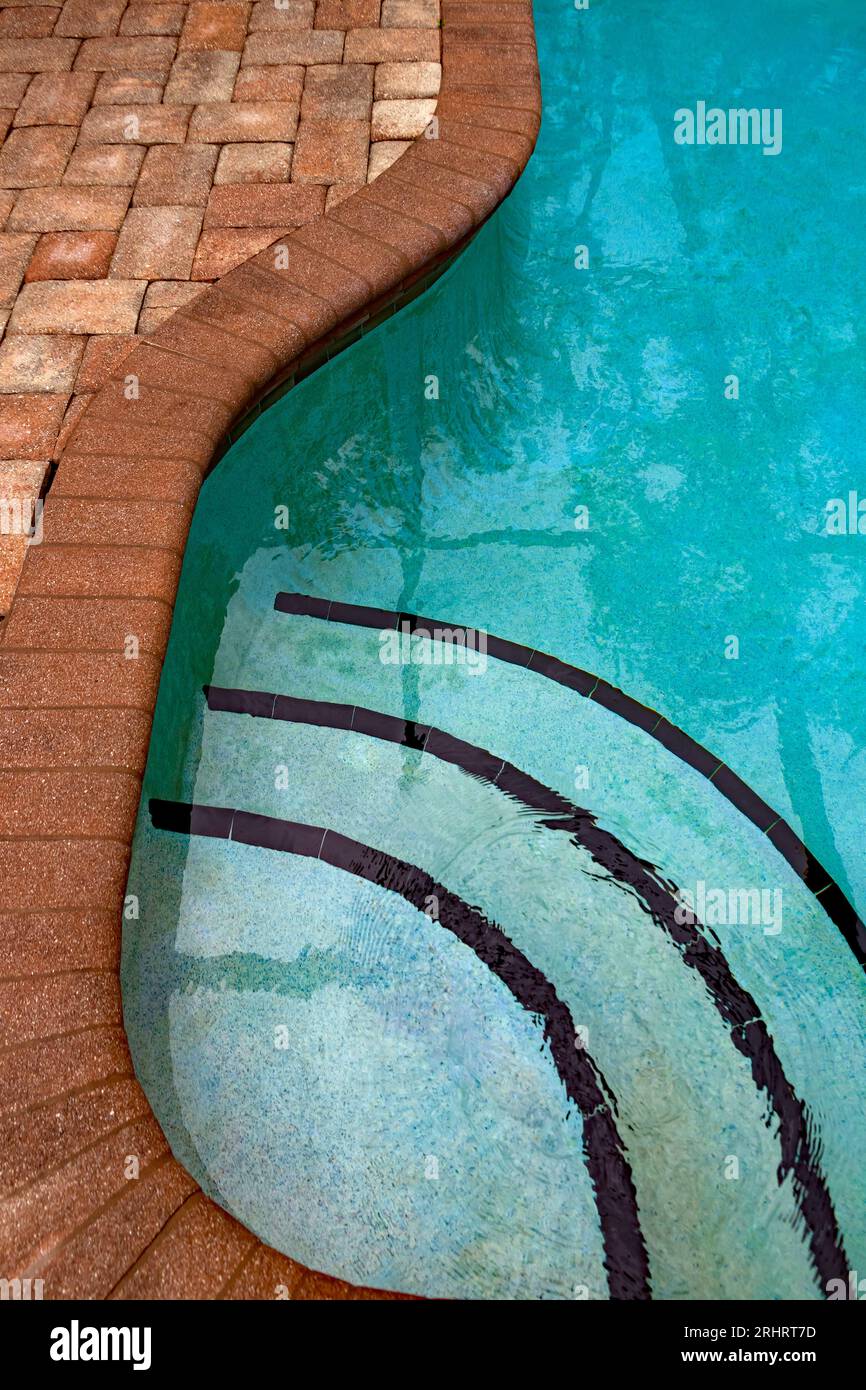 Serie de detalles de la piscina Foto de stock