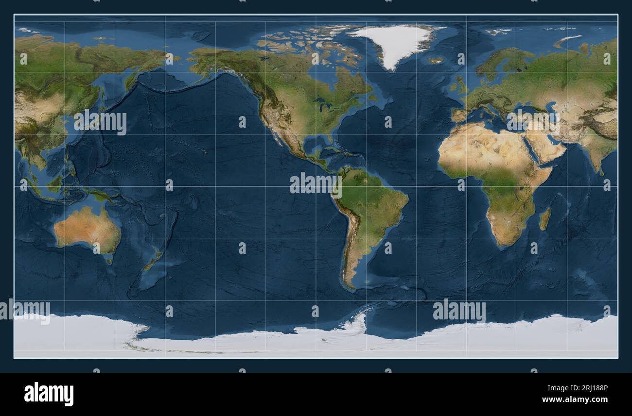 Mapa Satelital Del Mundo En La Proyección Cilíndrica De Patterson Centrada En El Meridiano 90 1660