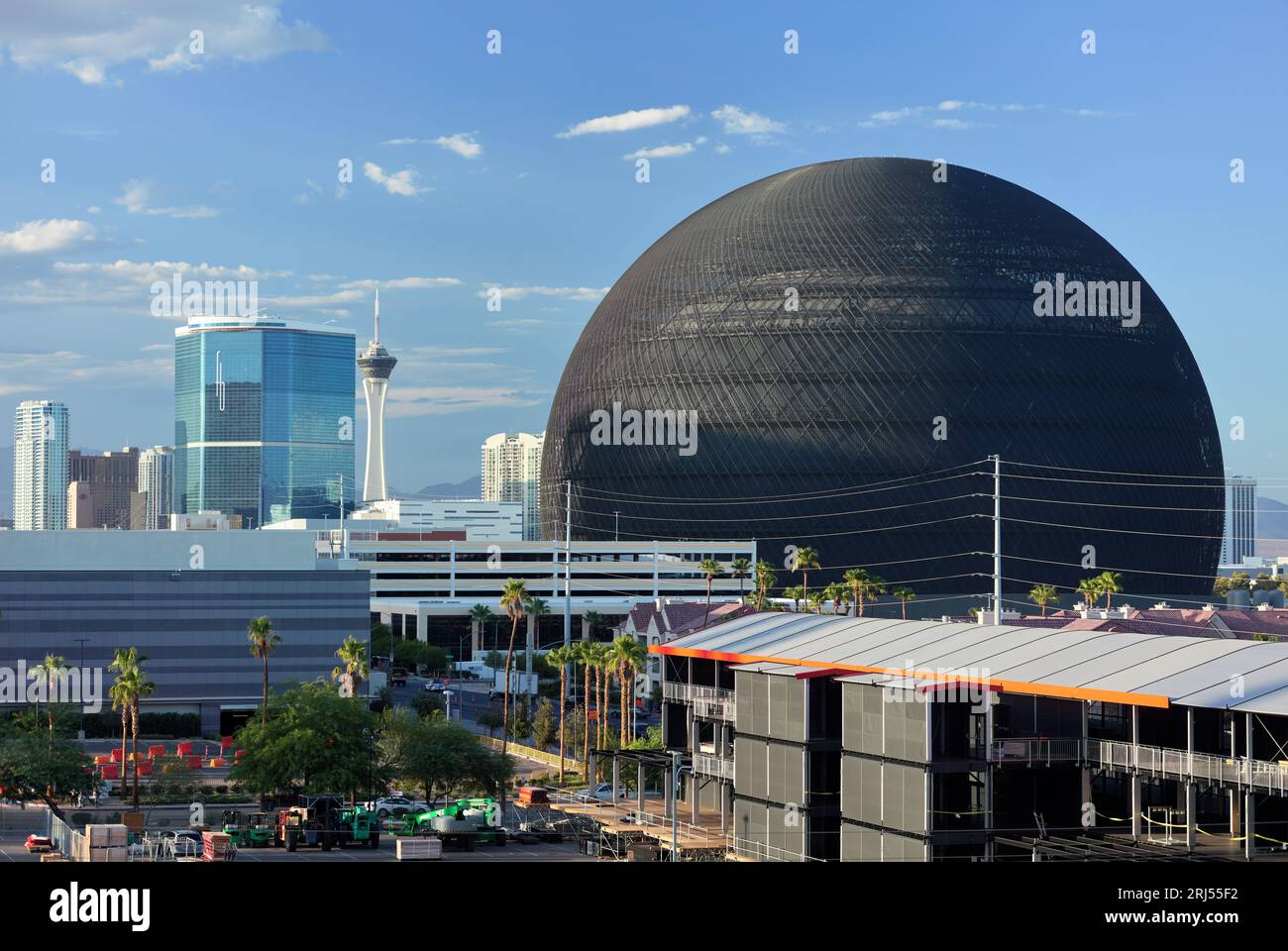 The Sphere en Las Vegas, Nevada, EE.UU.; desde el Westin Hotel Foto de stock