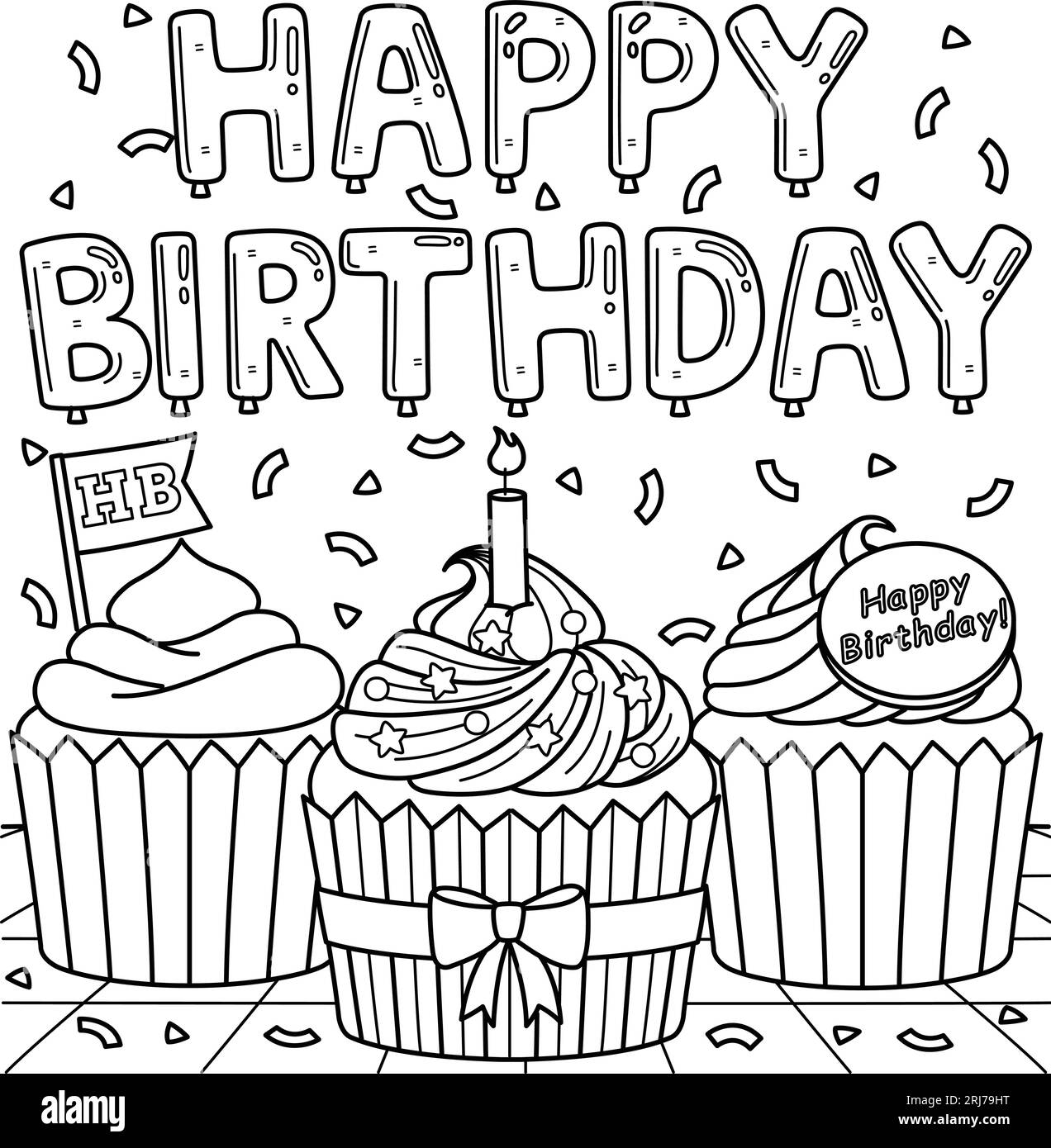 Torta de cumpleaños – Dibujos para colorear y libros en PDF  Birthday  coloring pages, Happy birthday coloring pages, Cute coloring pages