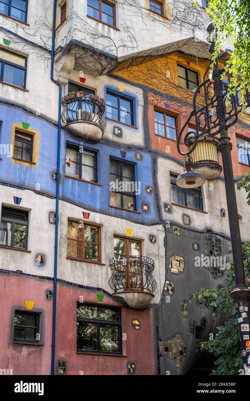 La casa Hundertwasser, Viena, Austria Foto de stock