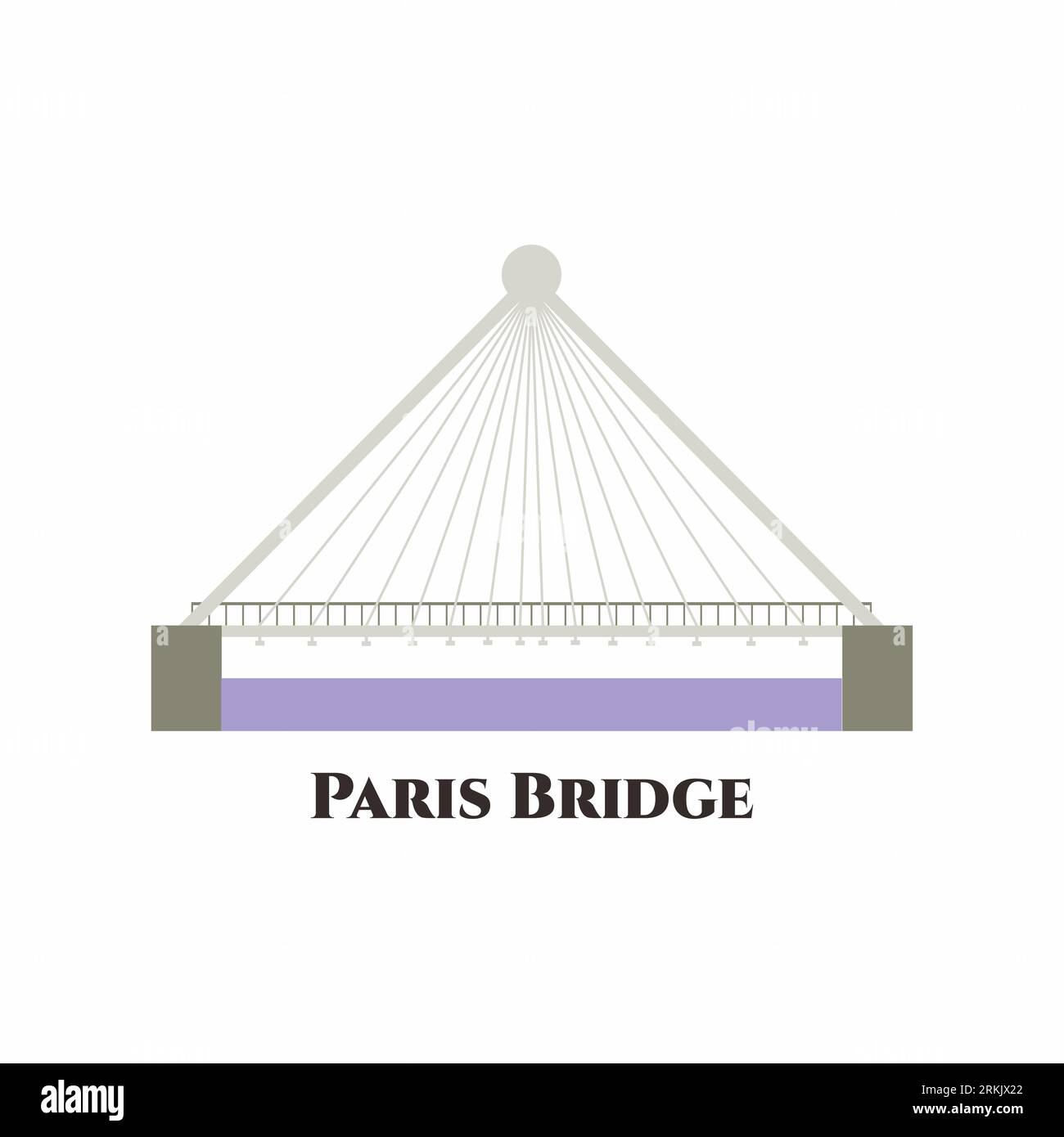 Puente de París en Andorra. Bonito puente que combina arquitectura moderna e histórica. Una de las principales cosas que ver al visitar Andorra Le Vella Ilustración del Vector