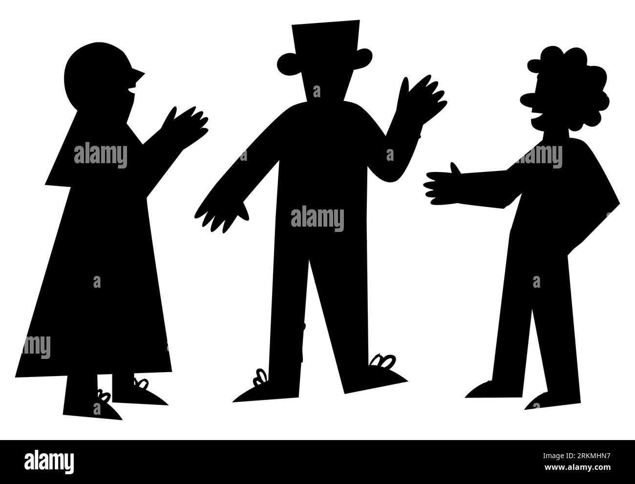 Dibujos de animados de personas Imágenes de stock en blanco y negro - Alamy