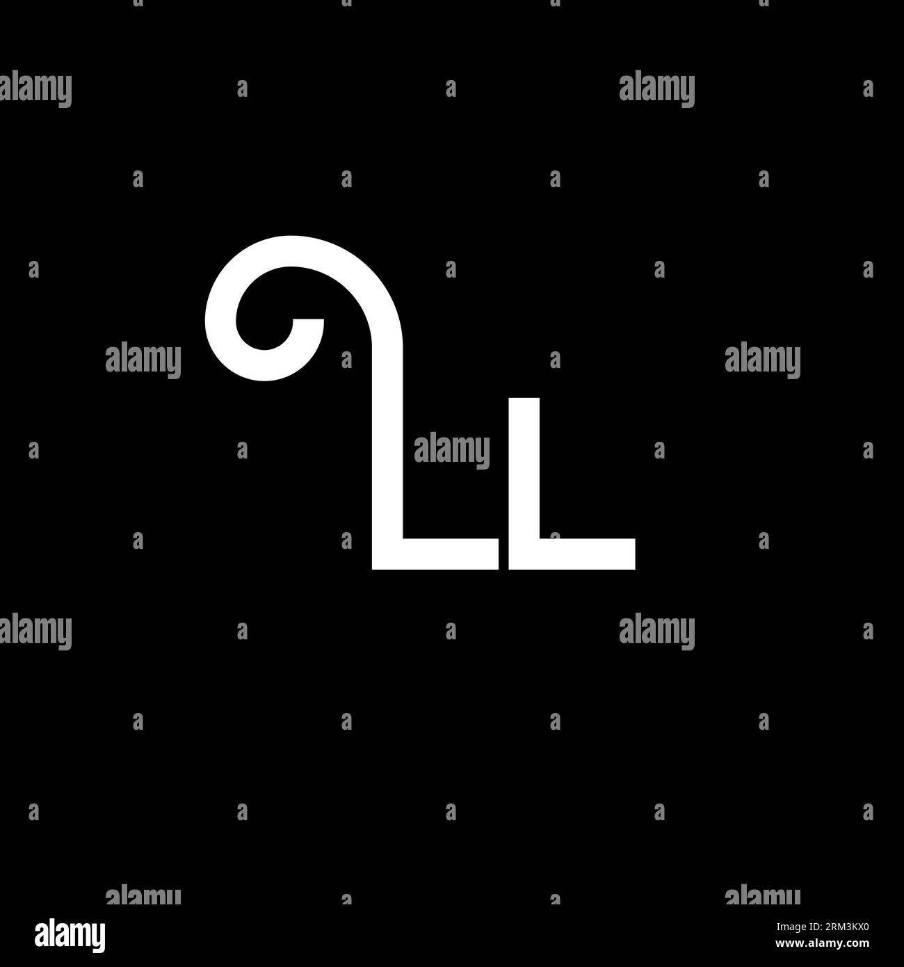 LL Letter Diseño de Logo. Letras iniciales LL icono de logotipo. Letra ...