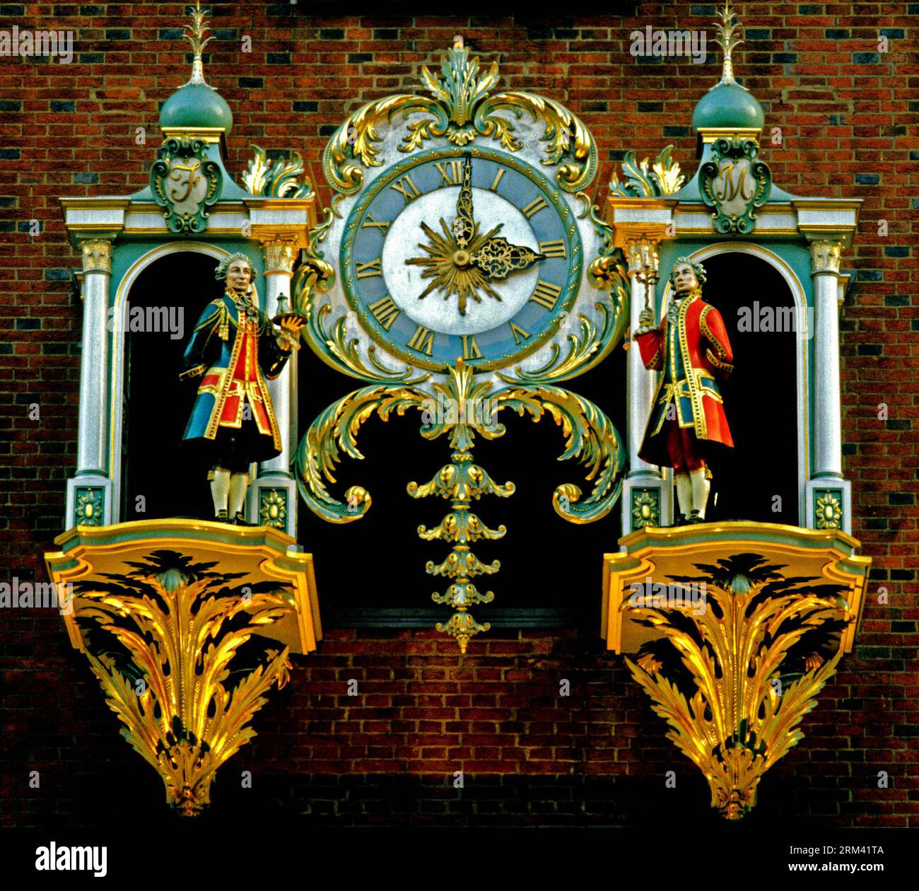 Fortnum y Mason Clock, Londres, Inglaterra Foto de stock