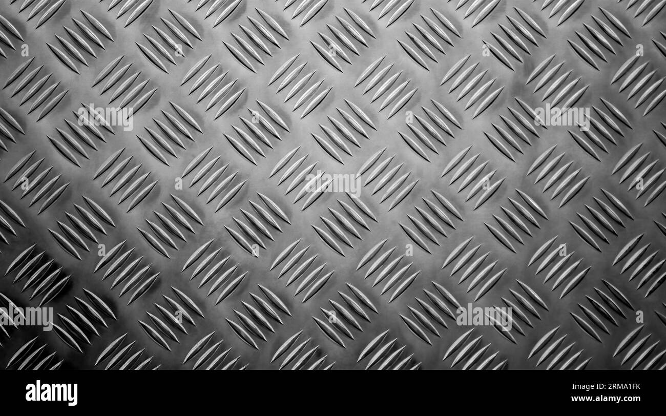 Textura de placa de diamante de acero con espacio de copia Foto de stock