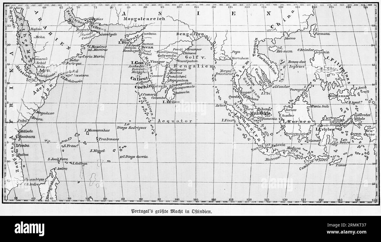 La mayor potencia de Portugal en las Indias Orientales, principios del