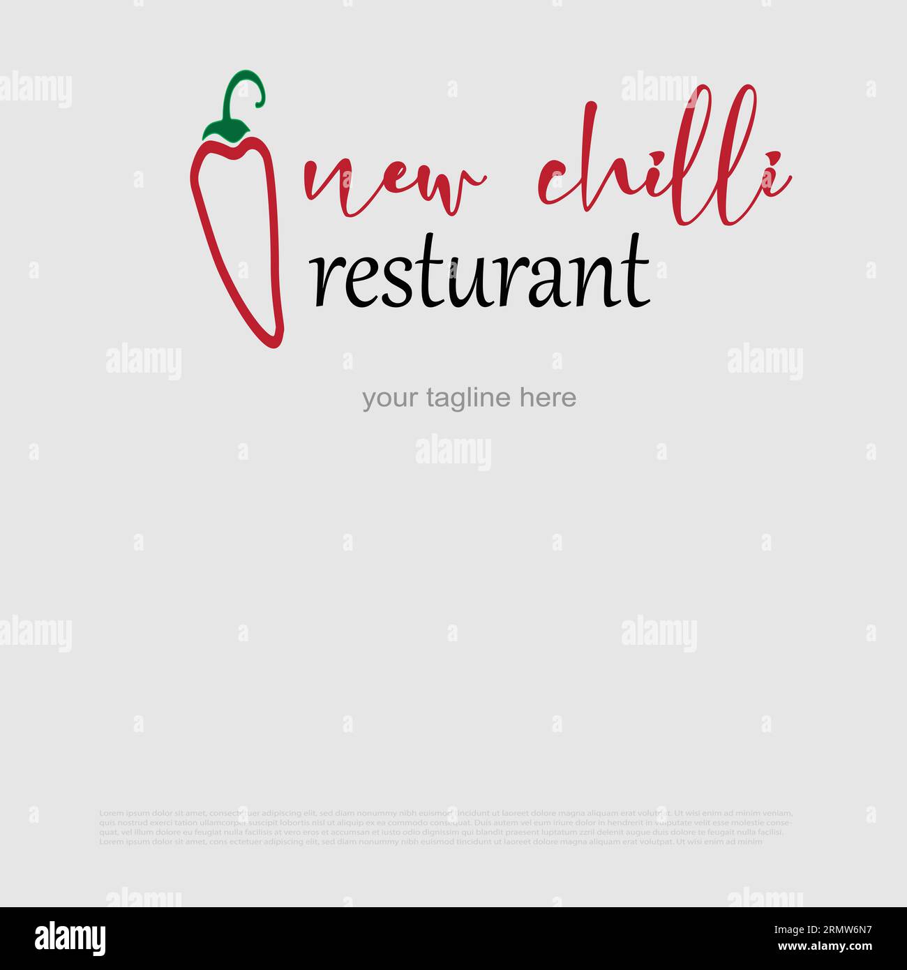 Vector Chili Logo, Red Chili Pepper Logo Design Template, Restaurant Logo Icon diseño plano