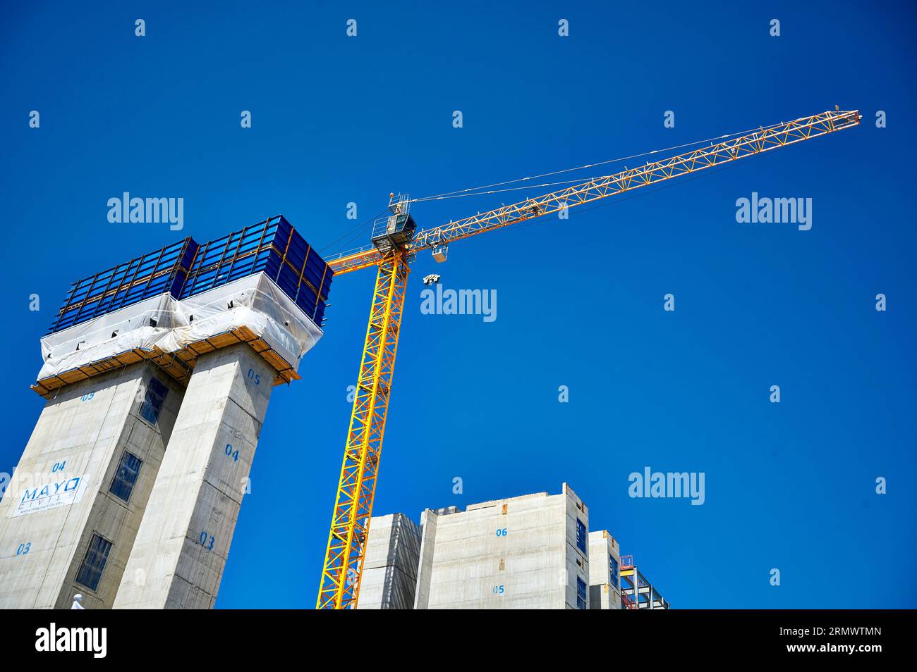 Trabajos de construcción que se están llevando a cabo en nuevas oficinas gubernamentales (servicios civiles), blackpool Foto de stock