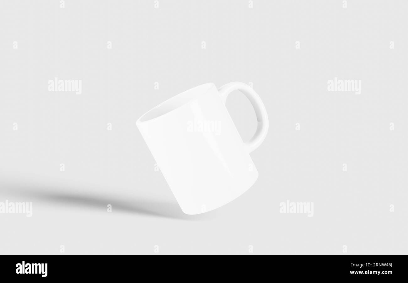 Maqueta de taza de café realista minimalista con color de fondo editable Foto de stock