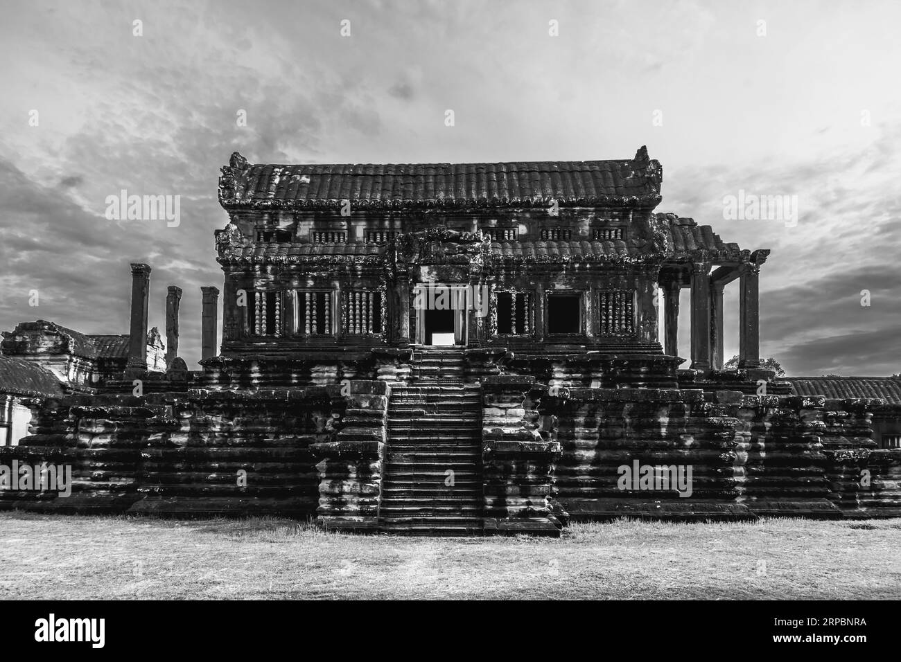 Edificio dentro del complejo del templo Angkor Wat. Foto de stock