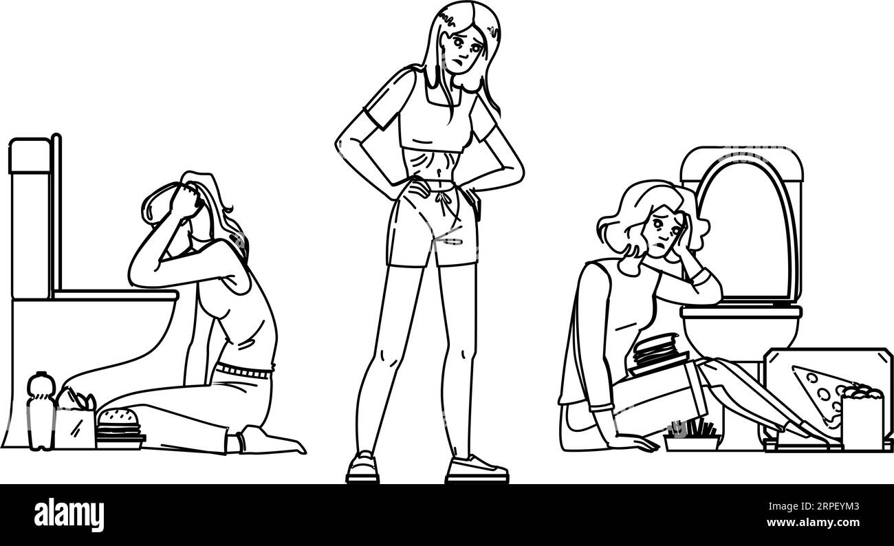 vector de trastorno de bulimia Imagen Vector de stock Alamy