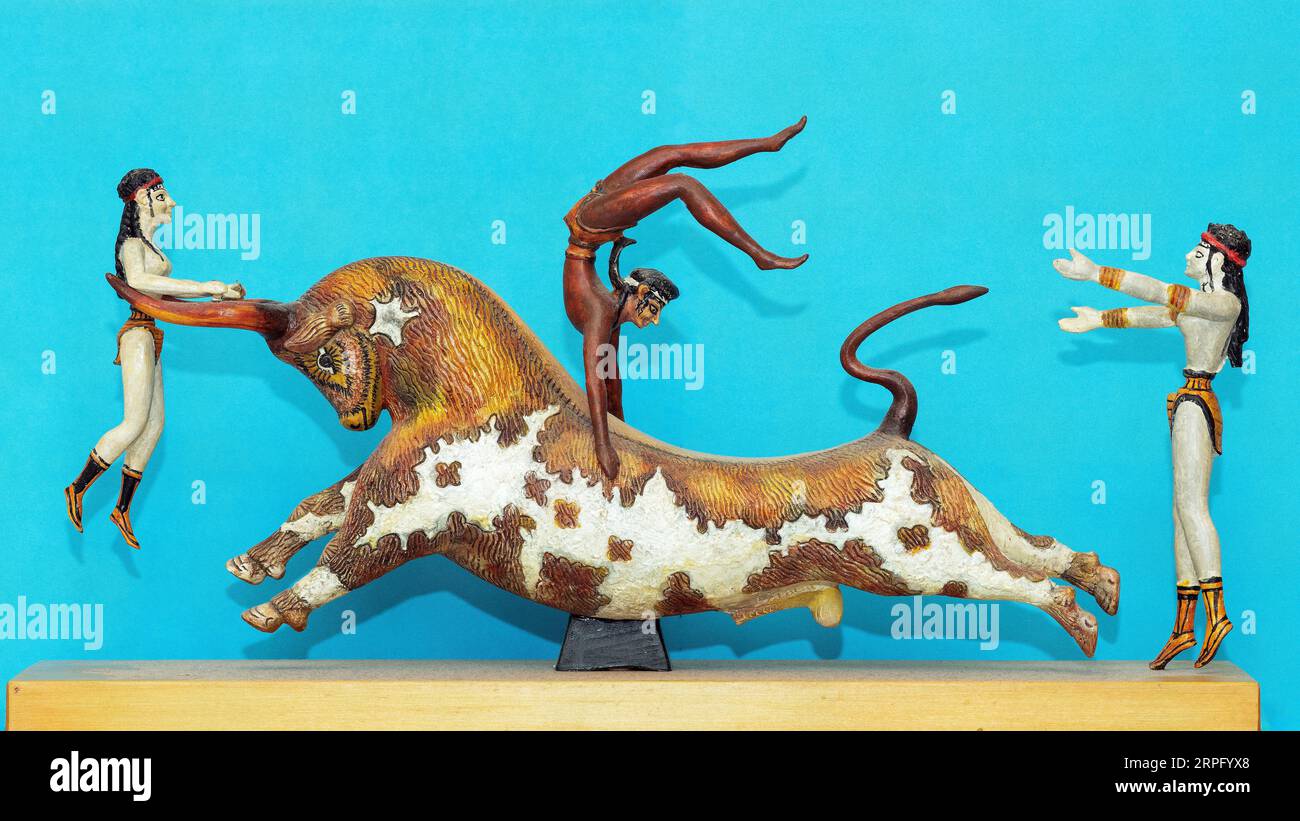 El famoso Toreador Fresco Minoano de la Edad de Bronce de Knossos