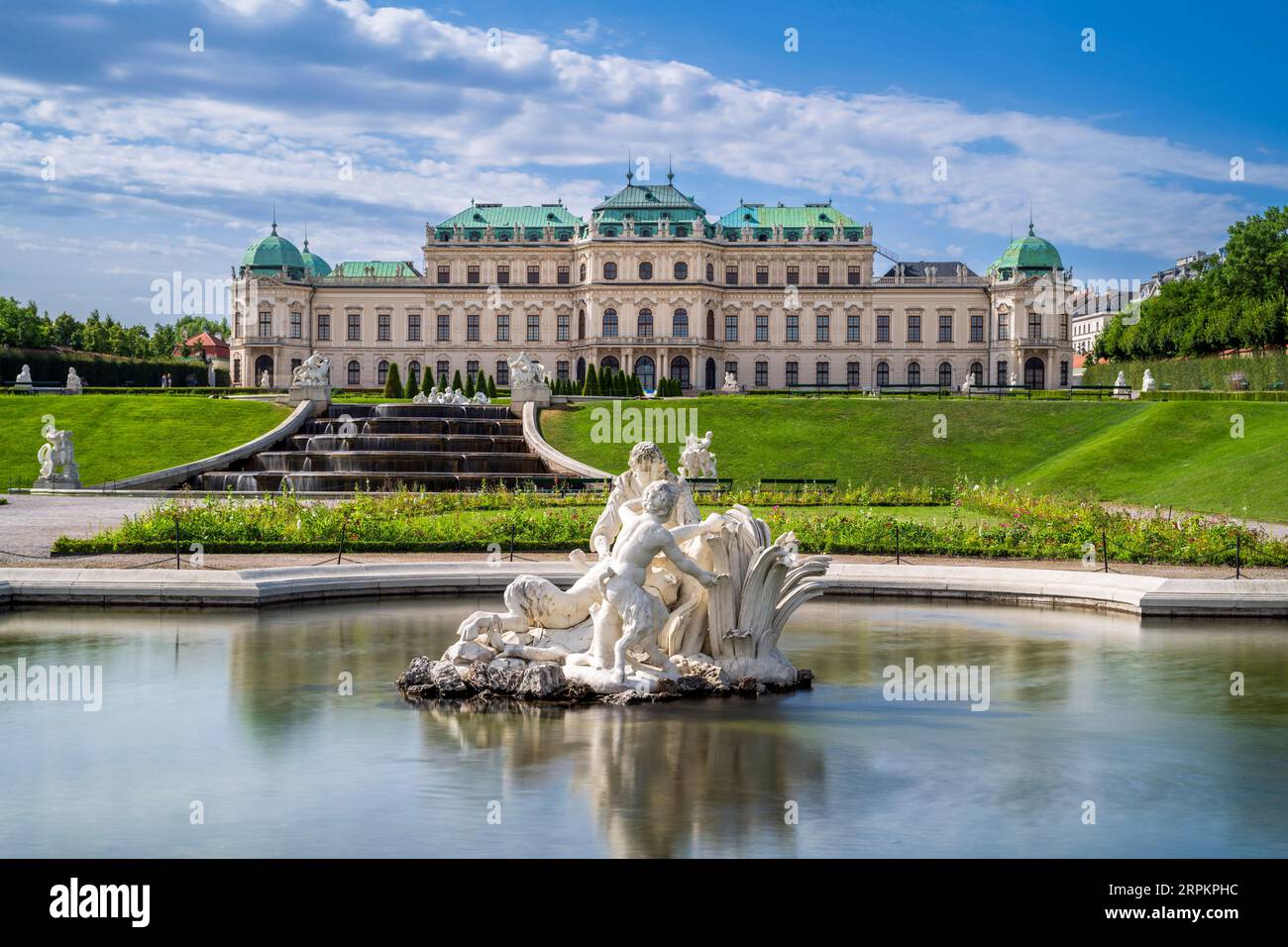 Edificio histórico del Upper Belvedere, Viena, Austria Foto de stock