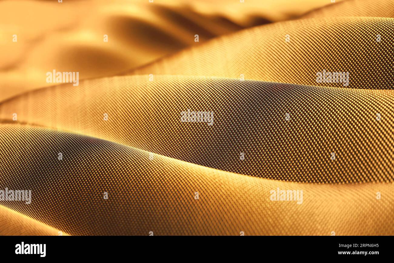 Primer plano de metal dorado para textura y plantilla de material. renderizado 3d Foto de stock