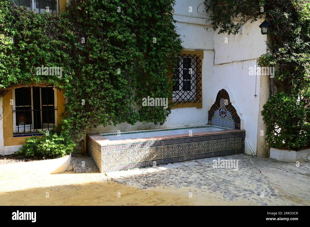 Los jardines del Palacio de las Duenas. Foto de stock