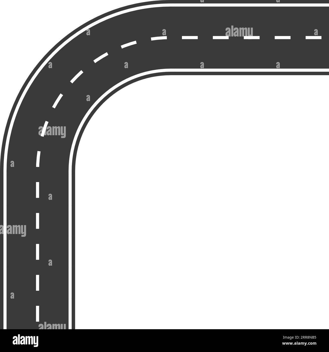 Carretera con marcas ilustración opciones ángulo de giro de carretera Ilustración del Vector