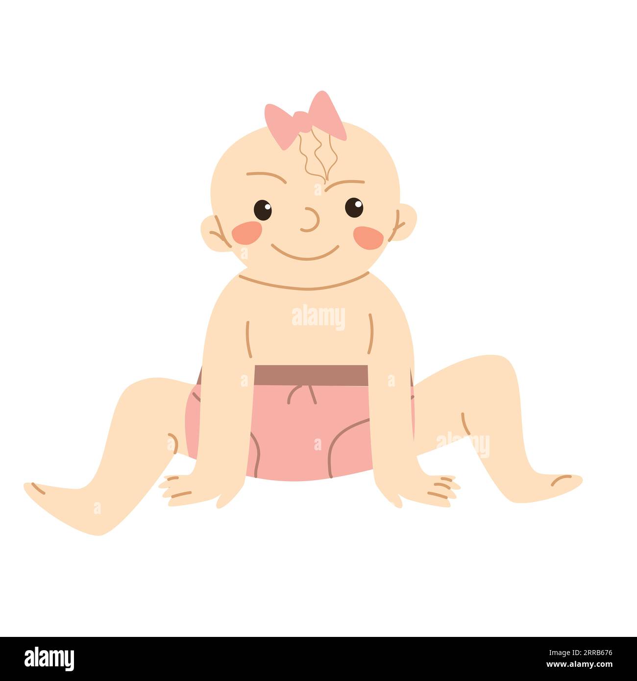 Pequeño bebé recién nacido ilustración del vector. Ilustración de juego -  65291385