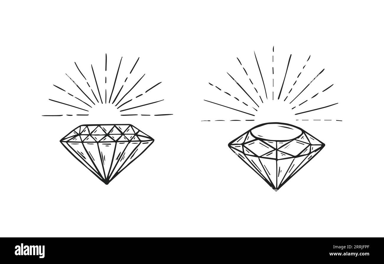 Lápiz de dibujo. diamante. diamante, dibujo vectorial ilustración