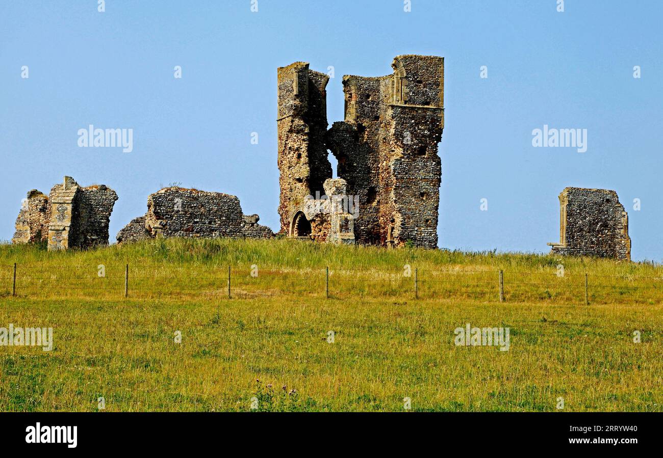 Bawsey, Norfolk, ruinas de la iglesia normanda, iglesias en ruinas, Inglaterra Foto de stock