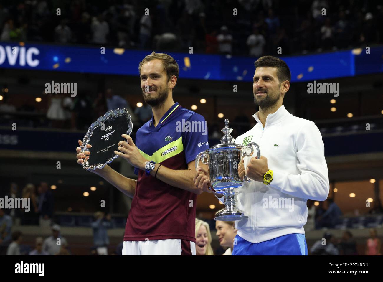 Carrera de novak djokovic trofeo del us open de novak djokovic