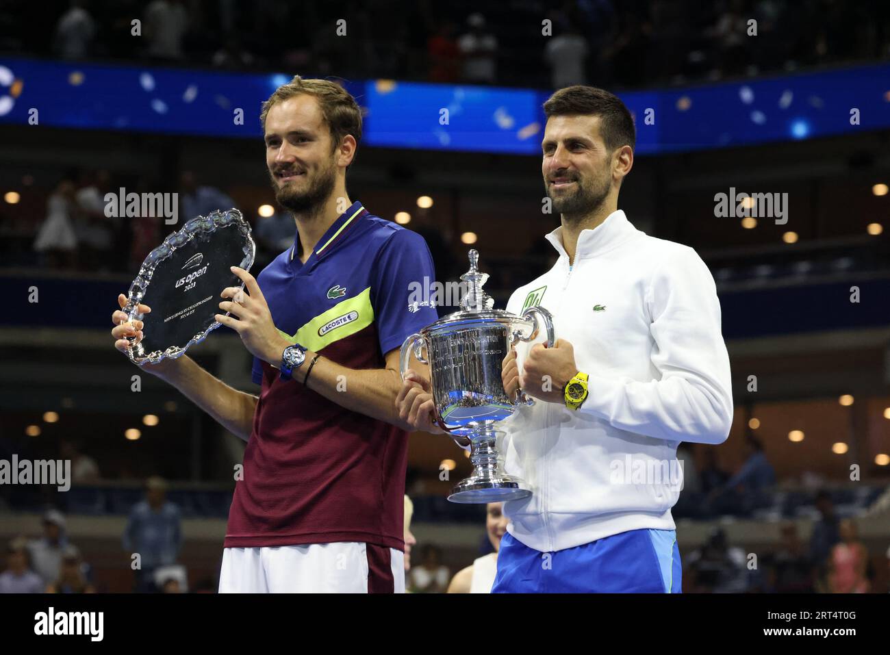 Carrera de novak djokovic trofeo del us open de novak djokovic