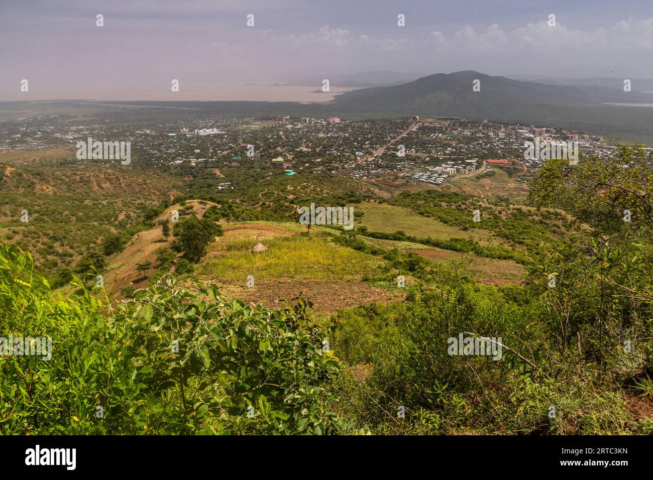 Vista aérea de Arba Minch, Etiopía Foto de stock