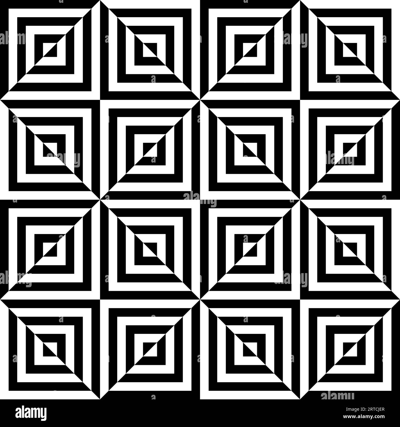 Patrón sin fisuras con motivos geométricos en blanco y negro Foto de stock