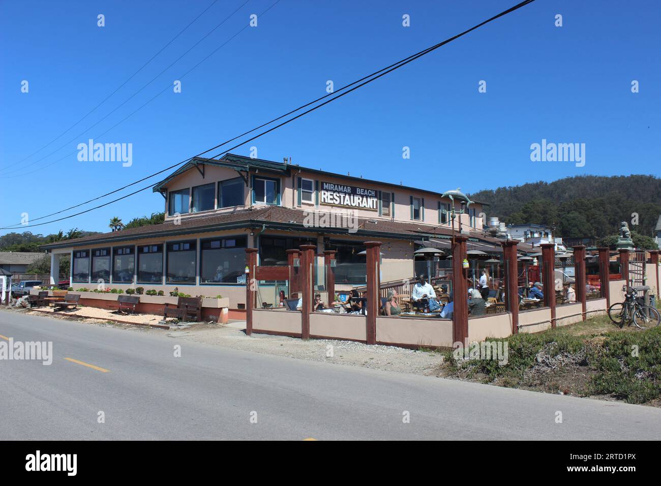 Restaurante Miramar Beach, Half Moon Bay, California Foto de stock