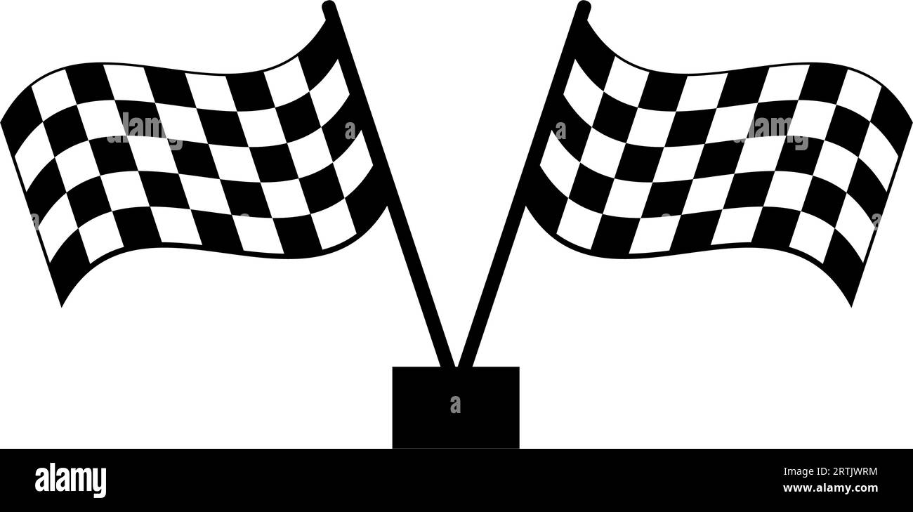 icono de indicador de finalización. Concepto de éxito de línea final. Indicador de velocidad de banner de finalización. Símbolo de bandera de competición deportiva Race. Inicio y Ganador Acabado banner racing gru Ilustración del Vector