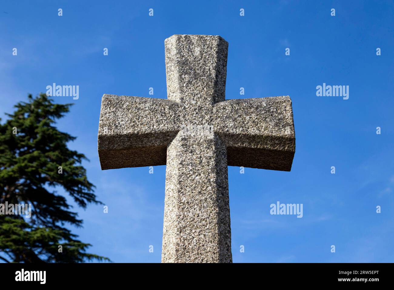 Lympstone Parish Church Memorial Cross, Lympstone village Foto de stock