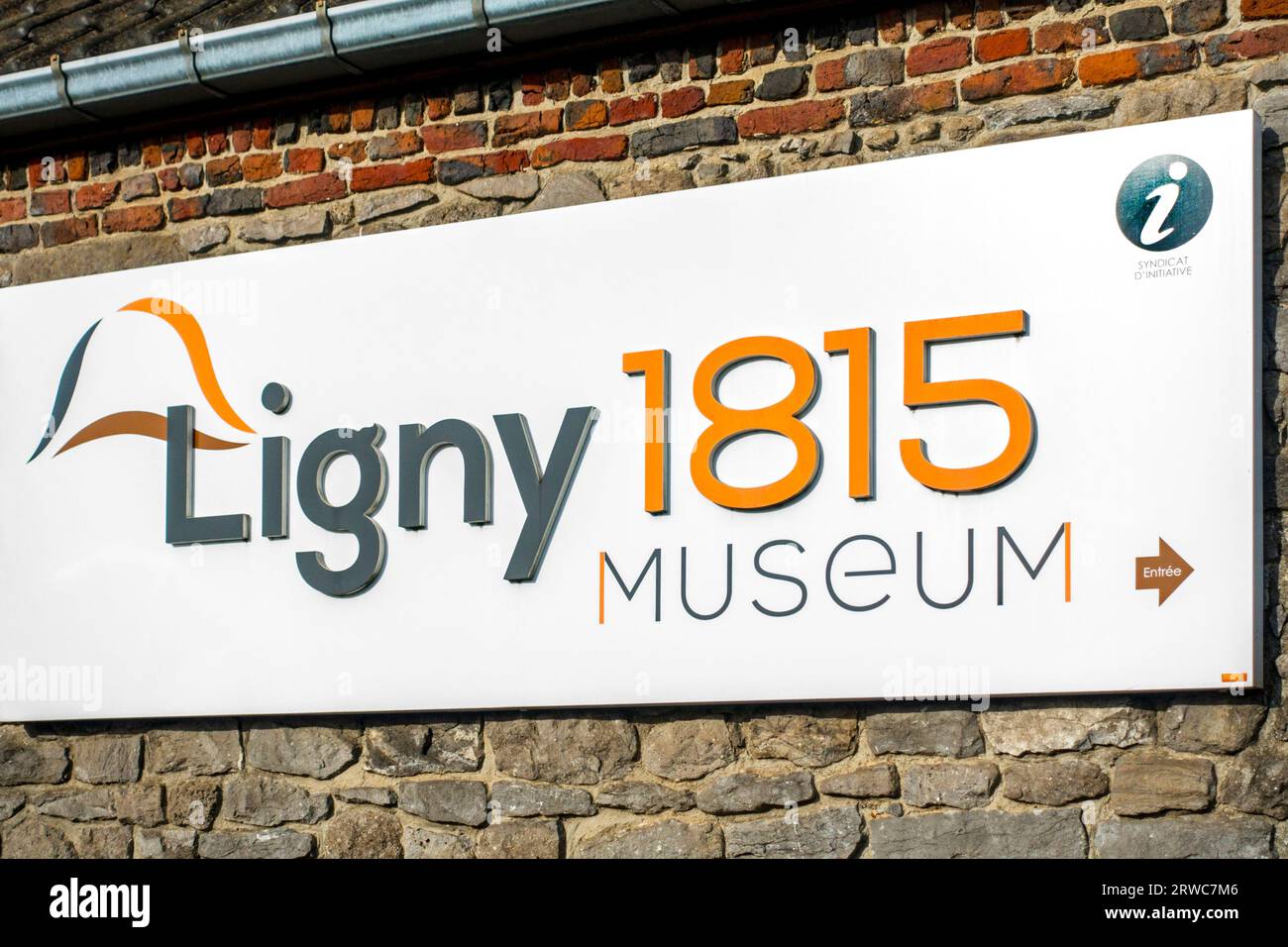 Ligny 1815 Museum, lugar de la Batalla de Ligny de 1815, donde Napoleón logró su última victoria, derrotando a Blücher, Sombreffe, Namur, Valonia, y otros. Bélgica Foto de stock