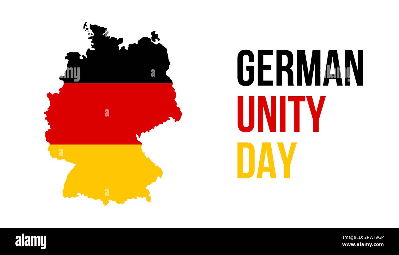Día de la Unidad Alemana. TAG der Deutschen Einheit. 3 de octubre. Diseño vectorial de tipografía. Ilustración del Vector