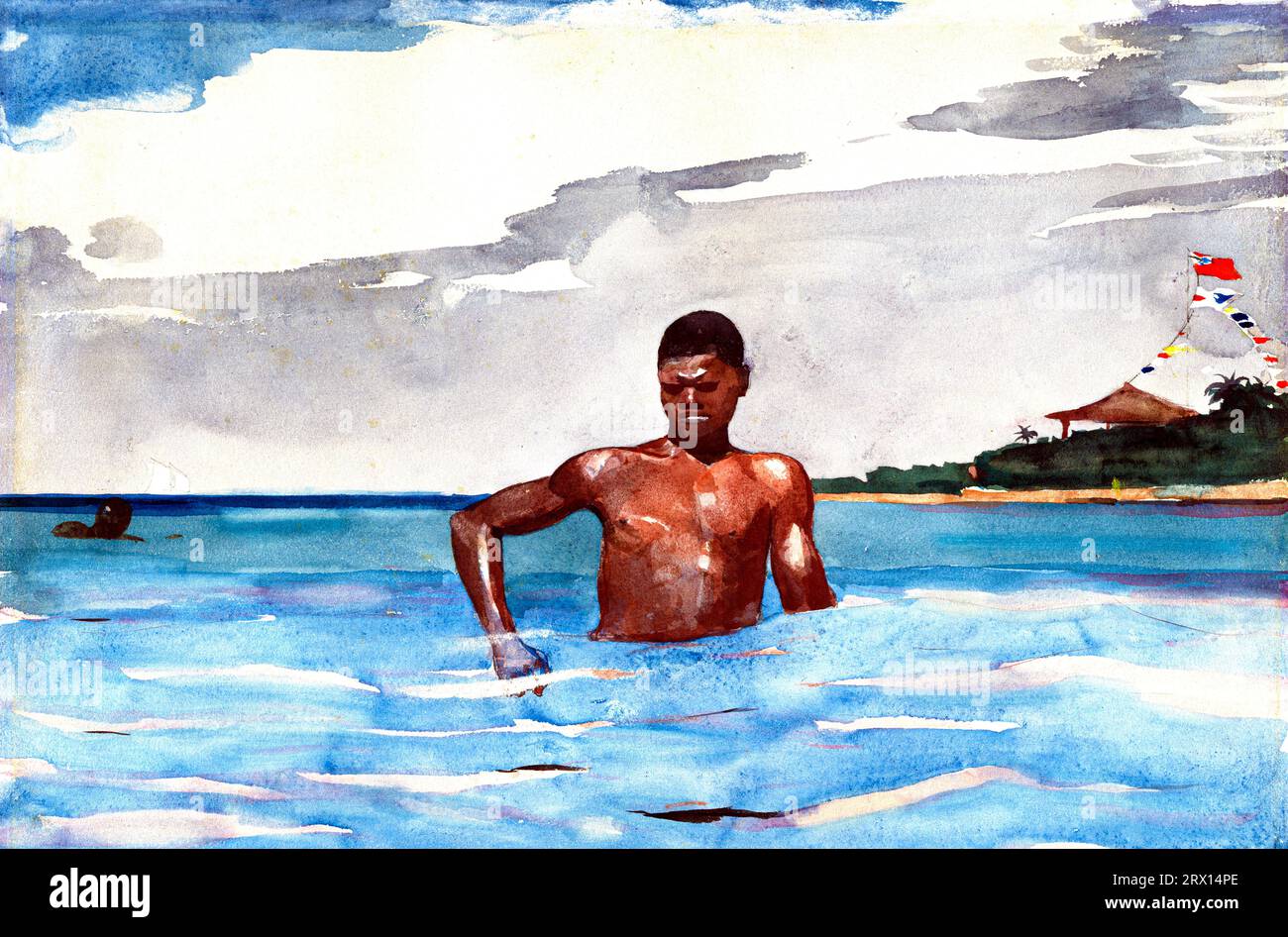 The Bather de Winslow Homer Foto de stock