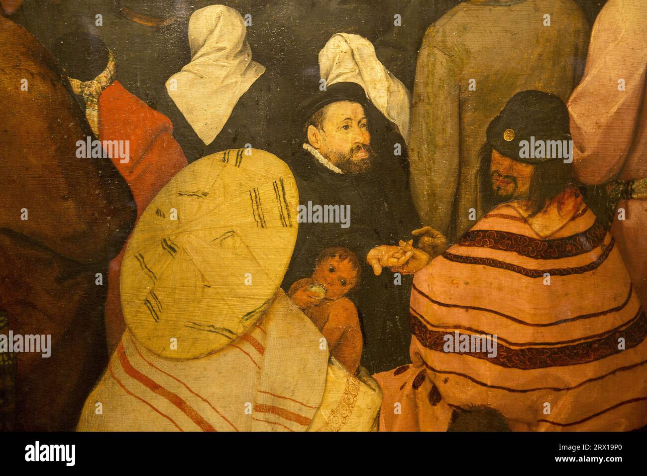 Predicación de San Juan Bautista por Pedro Bruegel Foto de stock