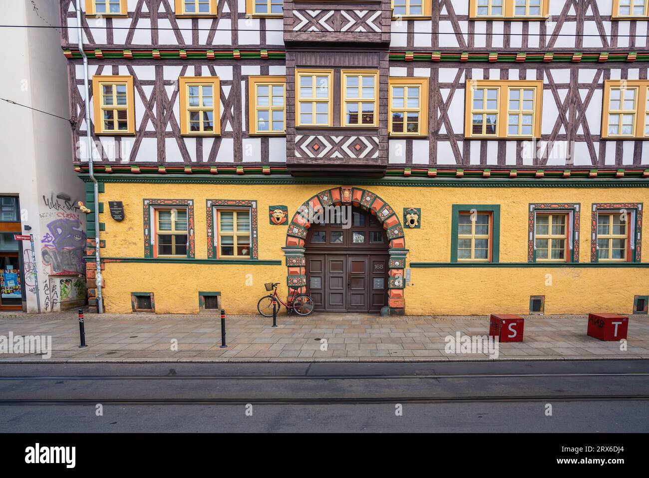 Haus zum Mohrenkopf - Erfurt, Alemania Foto de stock