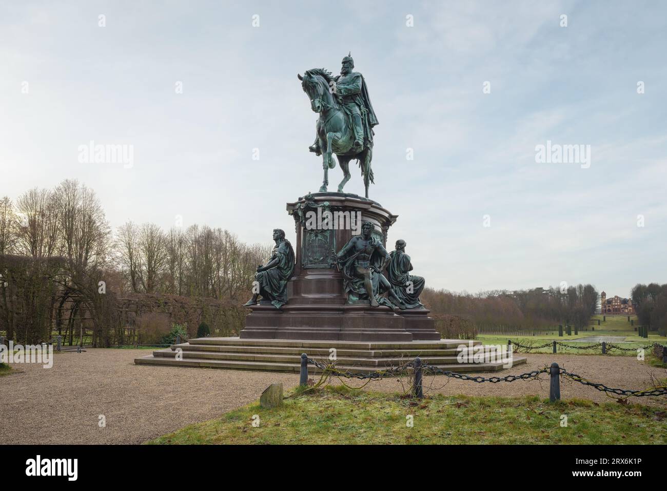 Monumento al Gran Duque Federico Francisco II de Mecklemburgo-Schwerin - Schwerin, Alemania Foto de stock