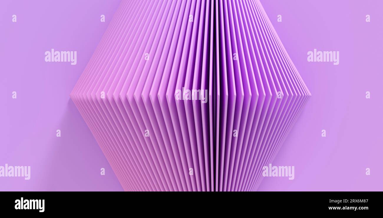 Patrón de forma geométrica sobre fondo púrpura Foto de stock