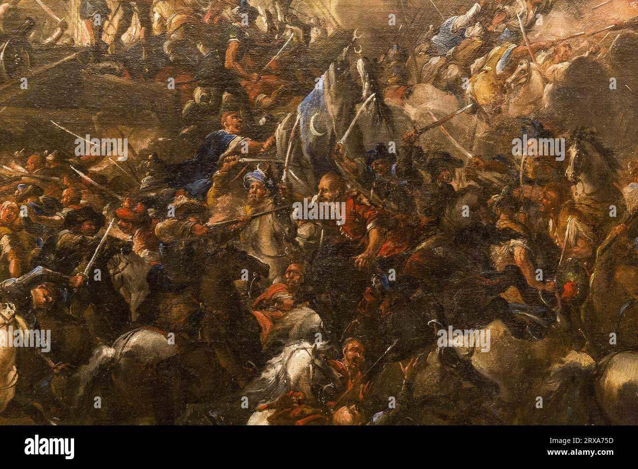 Batalla por recaptura Belgrado pintura detalle Foto de stock