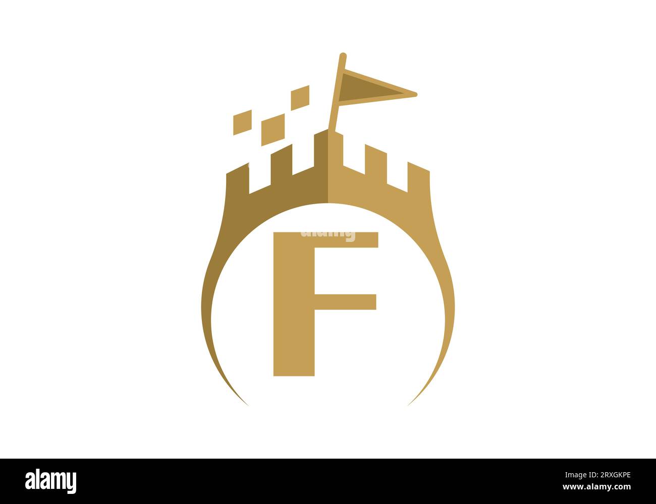 letra-f-castillo-moderno-logo-dise-o-vector-ilustraci-n-plantilla