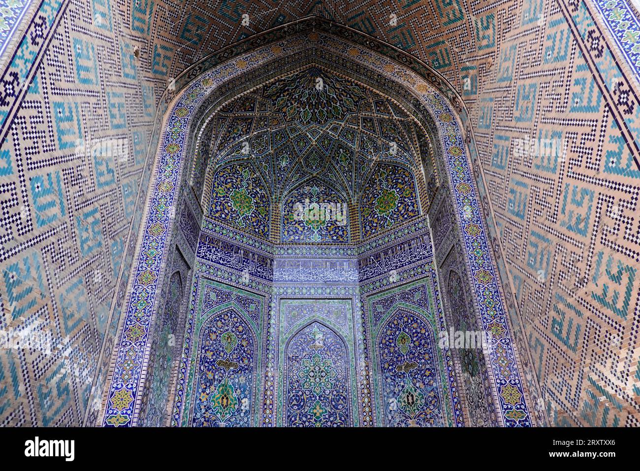 La mundialmente famosa arquitectura islámica de Samarcanda, Patrimonio de la Humanidad de la UNESCO, Uzbekistán, Asia Central, Asia Foto de stock