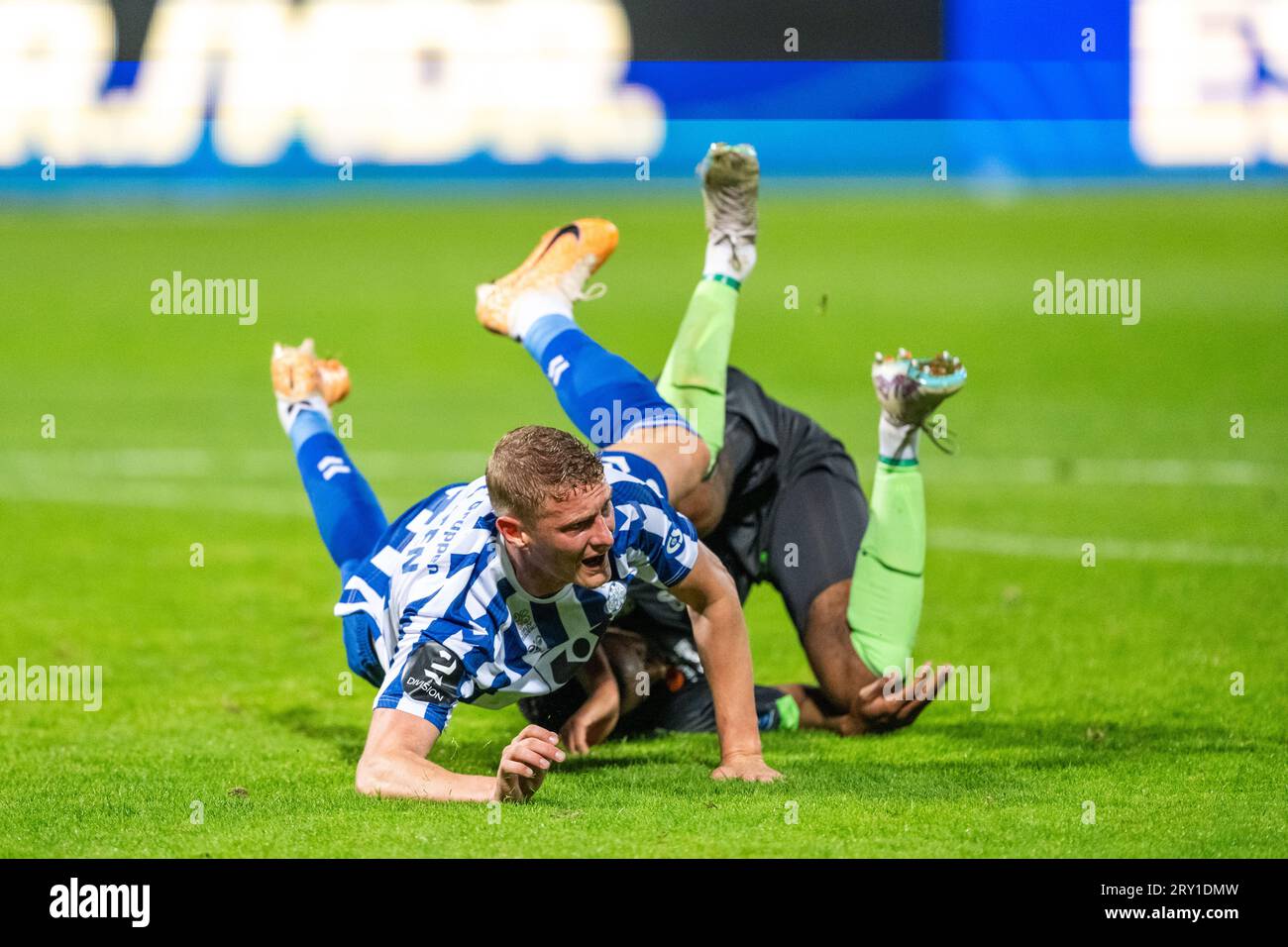 Esbjerg, Dinamarca. 27º, septiembre de 2023. Emil Holten (11) de Esbjerg FB visto durante el