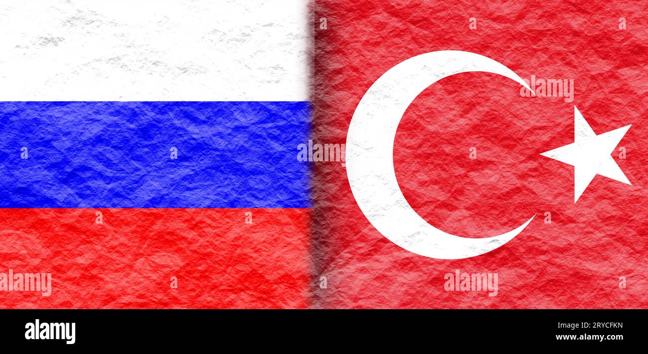 Relación política, Rusia y Turquía Foto de stock