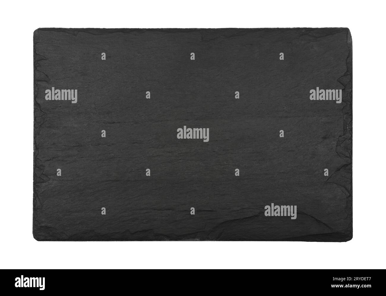 Placa de pizarra negra aislado en blanco Foto de stock