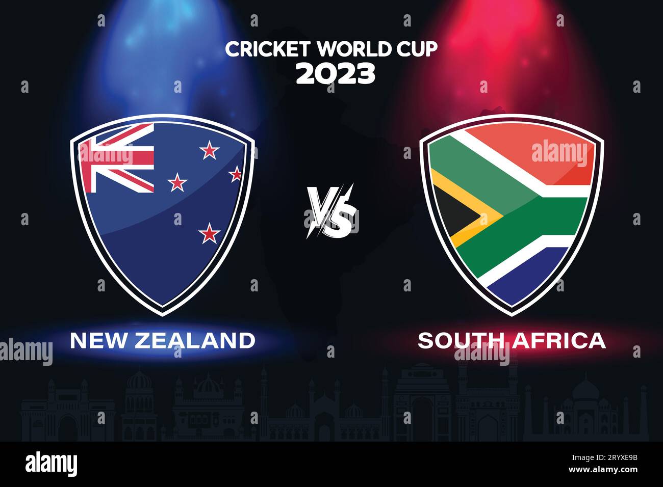 Diseño de la insignia de la bandera internacional de cricket de Nueva