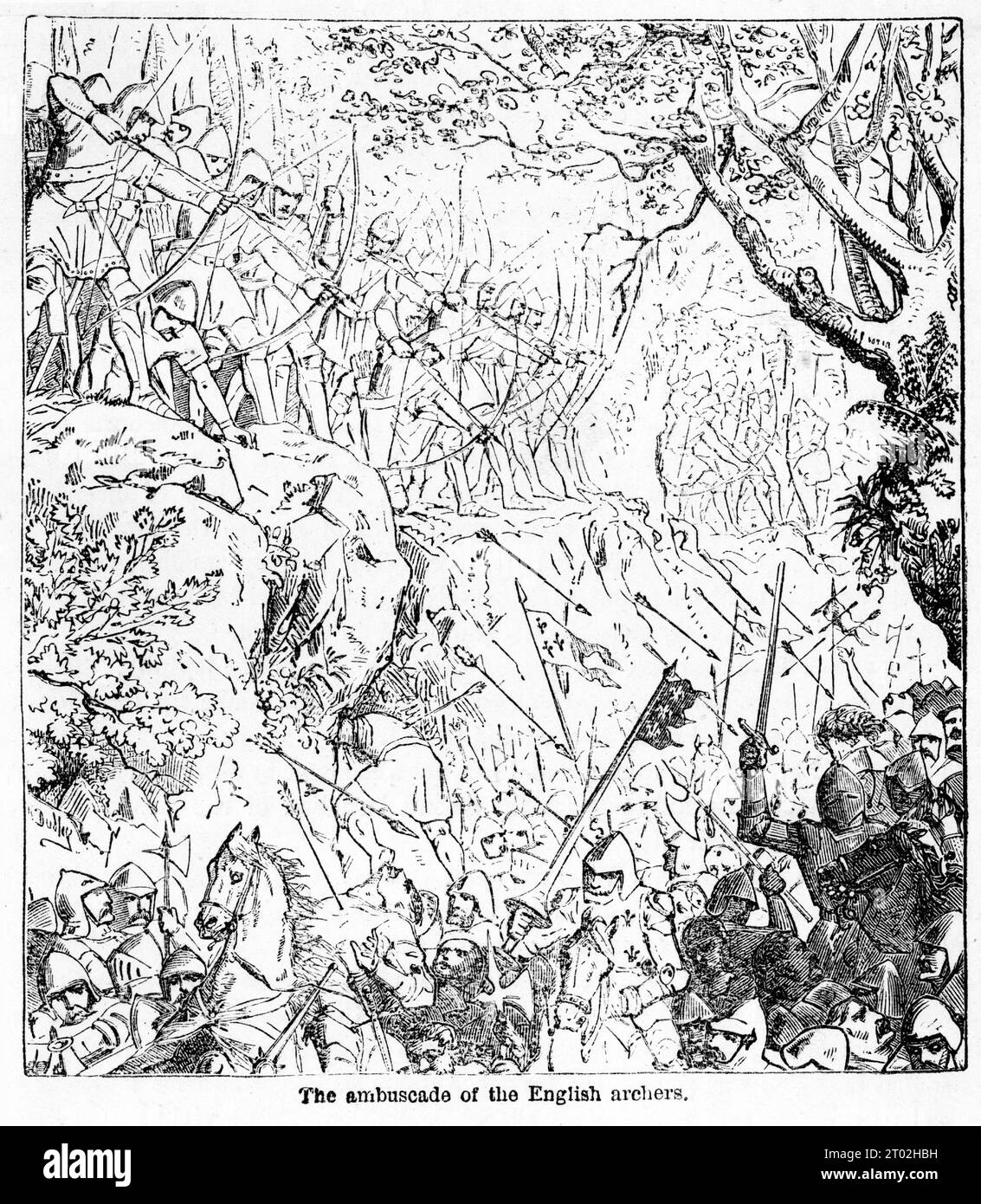 Grabado de una escena de la vida del Príncipe Negro, Eduardo de