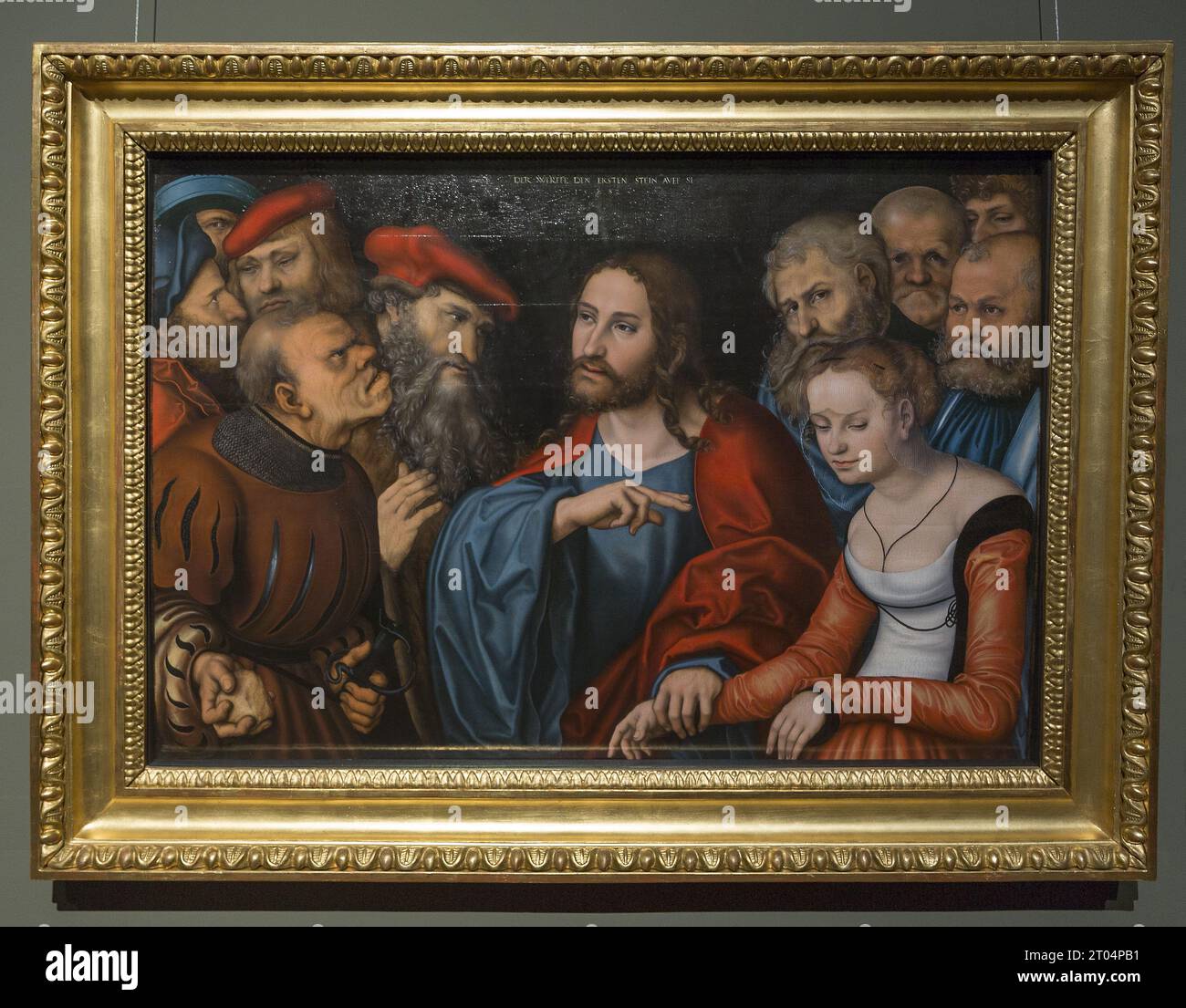 Lucas Cranach pintura de Cristo y Adultos Foto de stock