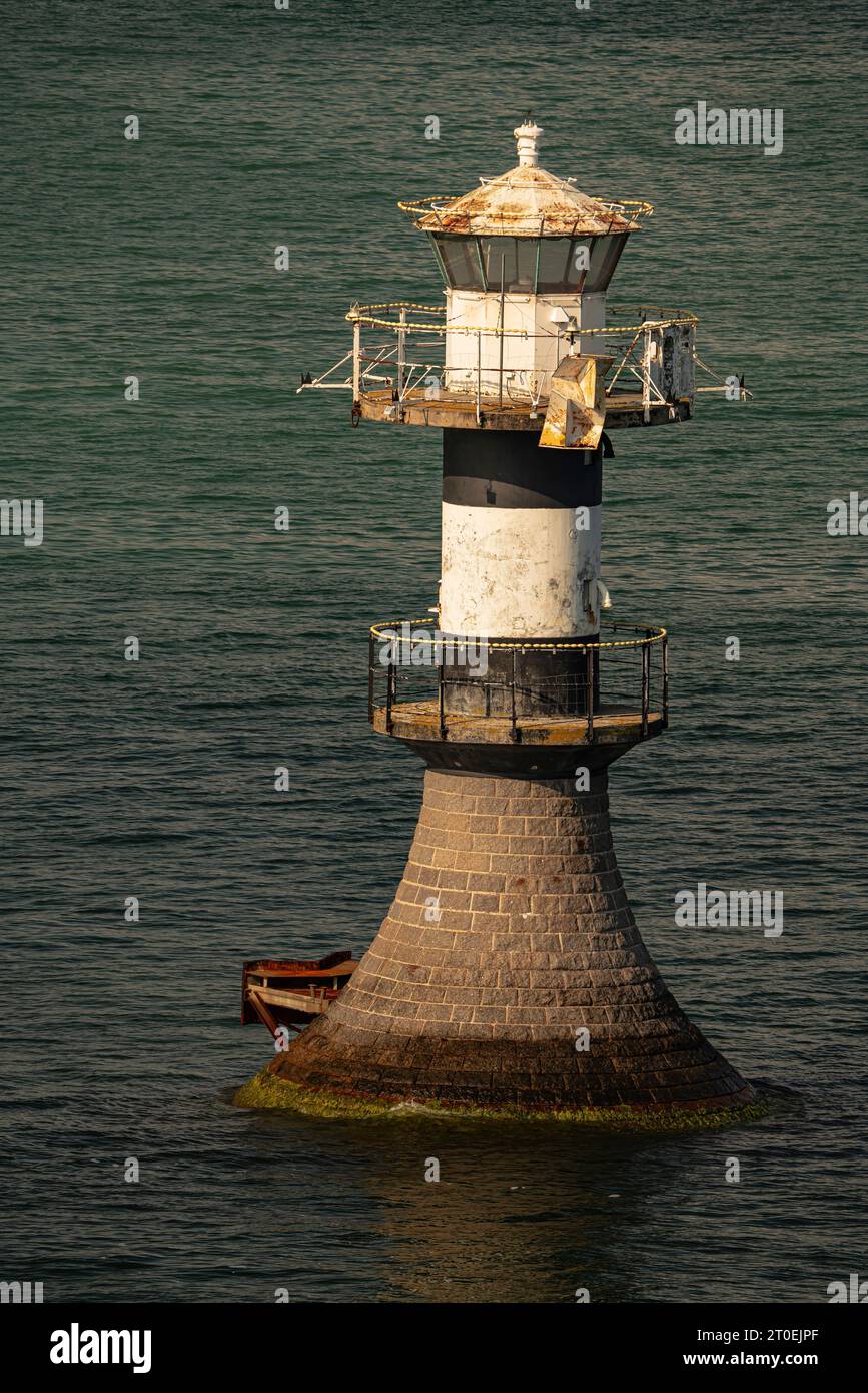 Faro en Trelleborg, Skane, sur de Suecia Foto de stock