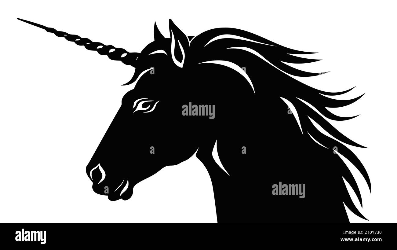 Unicornio - Icono de vector plano de criatura mítica legendaria para aplicaciones y sitios web Ilustración del Vector