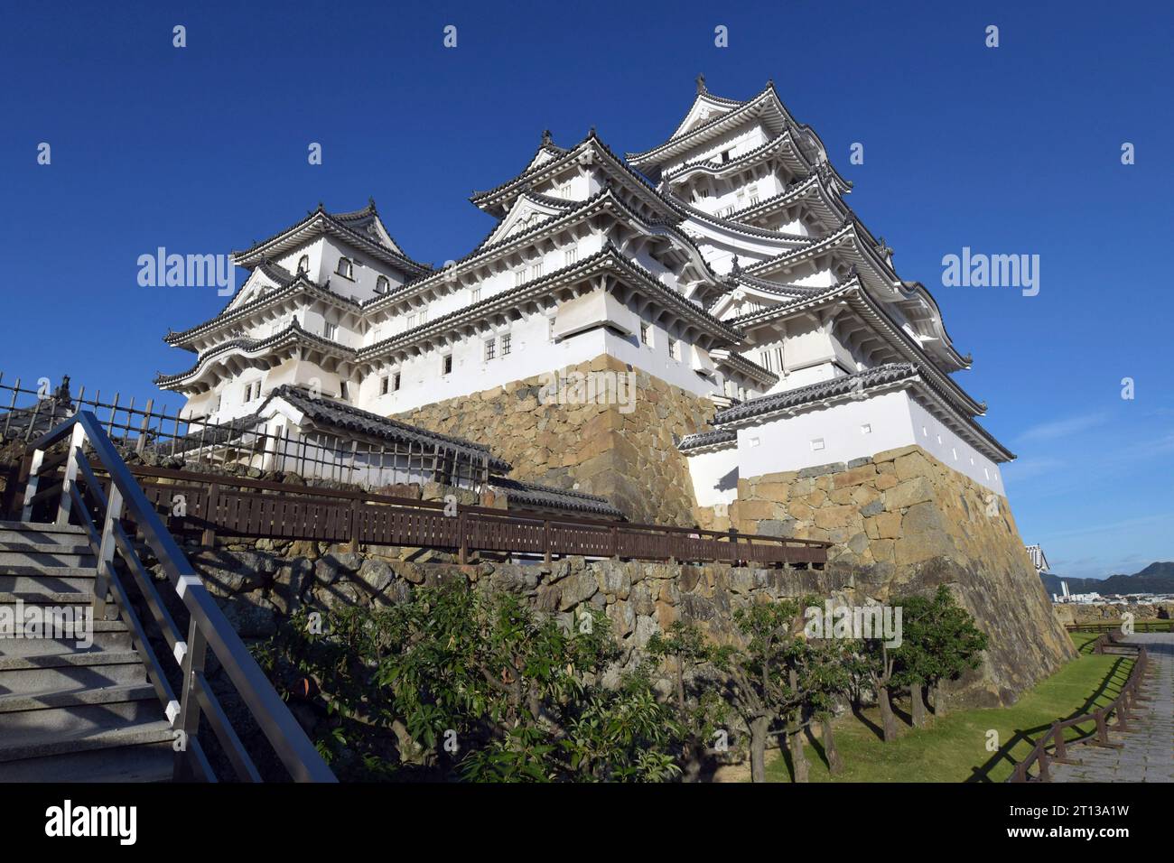 A photo shows Himeji Castle in Himeji City, Hyogo Prefecture on October